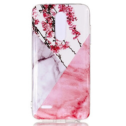 Wewoo Coque en TPU Motif Marbre Pour LG K10 2018 fleur de prunier