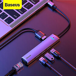 Universal USB C Hub Type C à HDMI RJ45 Ethernet Multi Ports USB 3.0 USB3.0 PD Power Adaptateur pour MacBook Pro