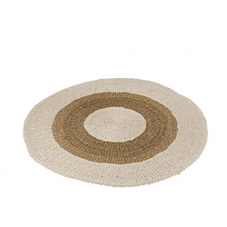 Dansmamaison Tapis Rond Zostere Blanc/Naturel Medium