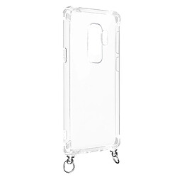 Avizar Coque Galaxy S9 Plus Anneau personnalisable avec bijou/Chaîne - Transparent