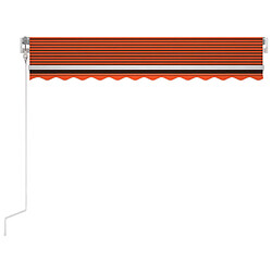 Acheter Maison Chic Auvent automatique | Store banne extérieur | Marquise capteur de vent/LED 350x250 cm Orange/marron -MN19930