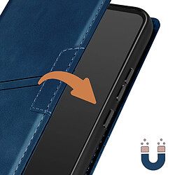 Avizar Pochette pour Samsung A34 5G Portefeuille Support Clapet Magnétique Bleu Nuit pas cher