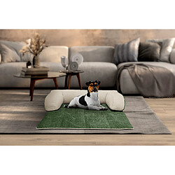 Courtois Laville Panier pour chien et chat 100 x 120 cm tissu vert et beige clair - DINA 