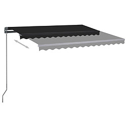 Acheter vidaXL Auvent automatique capteur de vent et LED 350x250 cm Anthracite