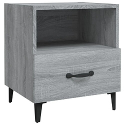 Maison Chic Table de chevet,Table de nuit,Table d'appoint pour salon Sonoma gris Bois d'ingénierie -MN21244