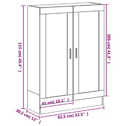 vidaXL Bibliothèque chêne marron 82,5x30,5x115 cm bois d'ingénierie pas cher