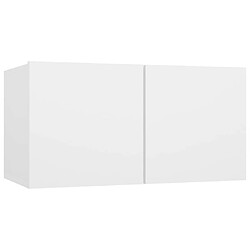 Acheter Maison Chic Ensemble de meubles TV 10 pcs | Banc TV Moderne pour salon | Meuble de Rangement - Blanc Aggloméré -MN37470