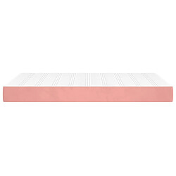 Avis vidaXL Matelas de lit à ressorts ensachés Rose 120x200x20 cm Velours