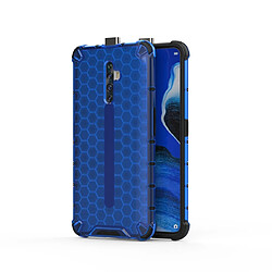 Wewoo Coque Souple Pour étui PC + TPU en nid d'abeille antichoc Oppo Reno2 Z bleu