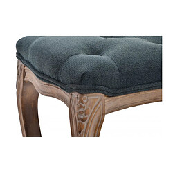 Wadiga Banquette Capitonnée Classique Bois Naturel et Polyester Gris