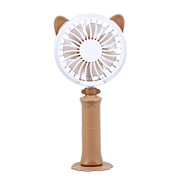 Wewoo Sunshine Twisted Cat Night Fan USB avec rotation à 180 degrés & vent 2 vitesses Marron