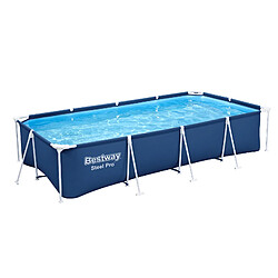 Piscine Démontable Rectangulaire Bestway Steel Pro 400x211x81 cm Capacité de 5.700 Litres Couleur Bleu