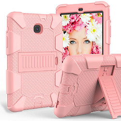 Wewoo Housse Coque de protection antichoc en silicone bicolore pour Galaxy Tab A 8.0 2018 T387avec support or rose