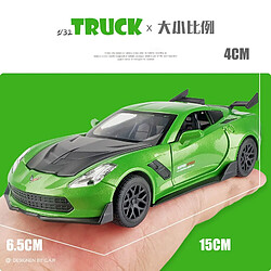 Universal Moulée sous pression 1: 32 Corvette Supercar Modèle Voiture Alliage Voiture Simulation Retraite Véhicule Cadeau Enfant Jouet de voiture(Vert)