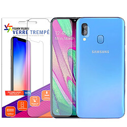 Verre trempé pour Samsung Galaxy A40 SM-A405 + Verre Trempé Camera Arrière Protecteur-9H Film Protection en Verre Trempé-Visiodirect -