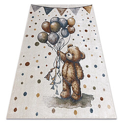 RUGSX Tapis BONO 9614 Ours, des ballons crème gris clair 160x220 cm