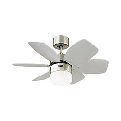 Westinghouse Ventilateur Flora Royal 76cm Chromé Blanc Argent