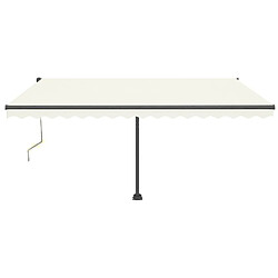 Maison Chic Auvent automatique | Store banne extérieur | Marquise avec capteur de vent et LED 400x350 cm Crème -MN81219