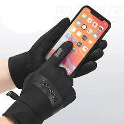 Avis INF Gants d'hiver chauds coupe-vent/imperméables pour écran tactile Black L