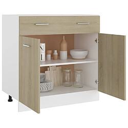 Avis vidaXL Armoire de plancher à tiroir Chêne sonoma Bois d’ingénierie