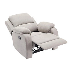 Vente-Unique Fauteuil relax en microfibre gris clair BRODY pas cher