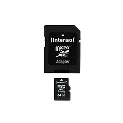 GUPBOO Carte mémoire microSD INTENSO 64GB + adaptateur SD,JL340