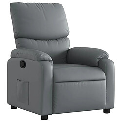 vidaXL Fauteuil inclinable Gris Similicuir