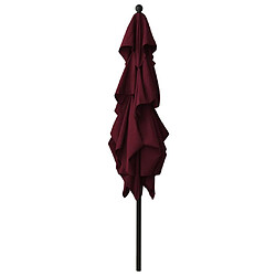 Avis Maison Chic Parasol Jardin | Parasol à 3 niveaux avec mat en aluminium Bordeaux 2,5x2,5 m - GKD11052