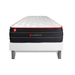 Somness Ensemble sommier + matelas BOOST ressorts ensachés et mémoire de forme 90x190