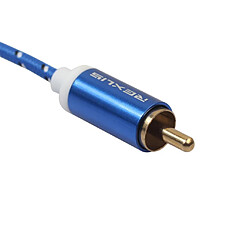 Avis Câble Audio Bleu Tressé 1/8 '' Jack 3,5 Mm Mâle Vers 2 RCA Mâle 5 M