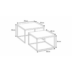 Avis Mpc Ensemble de deux tables plateaux noirs