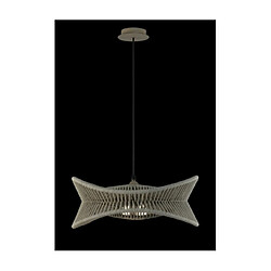 Luminaire Center Suspension Polinesia Beige foncé