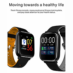 Wewoo Bracelet connecté Q58S Écran tactile TFT de 1,3 pouces IP67 Smartwatch étancherappel d'appel de soutien / surveillance de la fréquence cardiaque / de la pression artérielle / du sommeil Orange pas cher