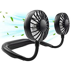 Ventilateurs de Cou Portables, Ventilateurs de Tête Rechargeables pour Ventilateur de Tour de cou Personnel pour le Visage, Ventilateur Rond de Cou USB Portable pour casque, Ventilateur Réglable à 3 Vitesses pour la Cuisson C