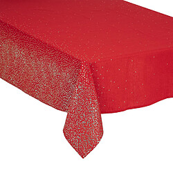 Feeric Lights And Christmas Nappe de Noël design Léopard - L. 240 x l. 140 cm - Rouge et argent