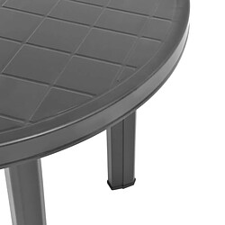 Avis vidaXL Table de jardin Anthracite 89 cm Plastique