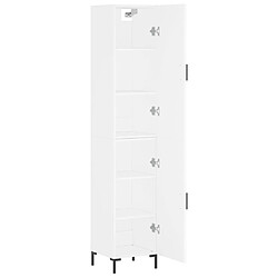 Avis vidaXL Buffet haut Blanc 34,5x34x180 cm Bois d'ingénierie