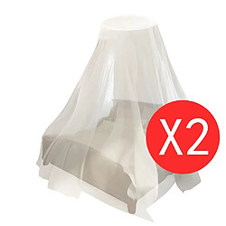 vidaXL Moustiquaire 2 pcs Rond 56x325x230 cm