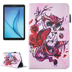 Wewoo Housse Étui pour Samsung Galaxy Tab E 8.0 / T377 belle bande dessinée papillon hibou motif horizontal en cuir flip avec support et Slots de cartes Pen Slot