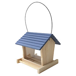 Universal Éleveur d'oiseaux Décoration de cour en bois Distributeur d'aliments pour oiseaux sauvages Maison d'oiseaux en bois avec toit Décoration de cour familiale