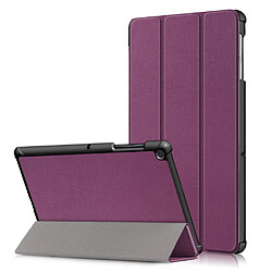 Etui en PU triple pli avec support violet pour votre Samsung Galaxy Tab S5e SM-T720/SM-T725