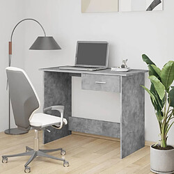 Maison Chic Bureau,Table de travail pour chambre Gris béton 100 x 50 x 76 cm Aggloméré -GKD37295