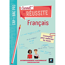 Carnet de réussite français, CAP, bac pro