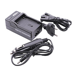 vhbw chargeur de batterie, câble d'alimentation, prise auto 12V compatible avec JVC DVL107, DVL108, DVL109, DVL150, DVL157 batterie pour caméra.