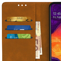 Avizar Housse Galaxy A50 Étui Porte-cartes Fonction Stand Coque Sixties Camel pas cher