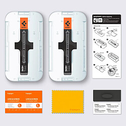 Avis Spigen Sgp 2 Films écran iPhone 14 Pro Max Kit d'installation Ez Fit Spigen Transparent