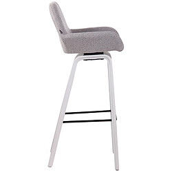 Non Tabouret de bar Newnan tissu 4 pieds structure blanc (chêne)