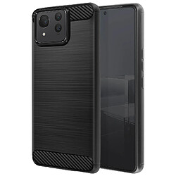 Avizar Coque pour Asus Zenfone 11 Ultra Souple Effet Carbone et Brossé Noir pas cher