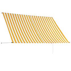 Avis vidaXL Auvent rétractable 250x150 cm Jaune et blanc