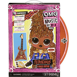 Lol Surprise L.O.L. Surprise OMG Remix Rock- Ferocious and Bass Guitar - Poupée Mannequin 24cm